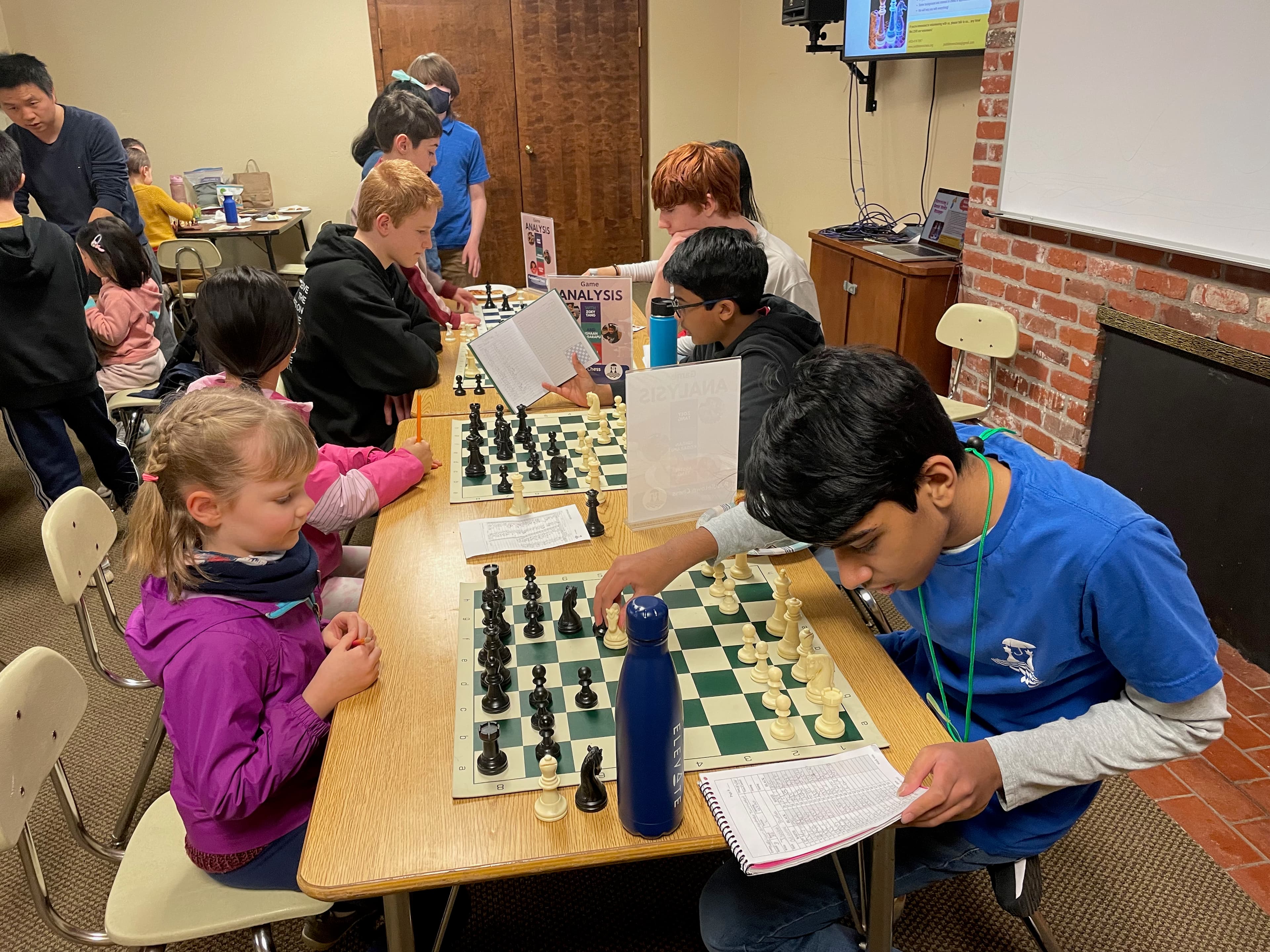 Ishaan analyzing chess game
