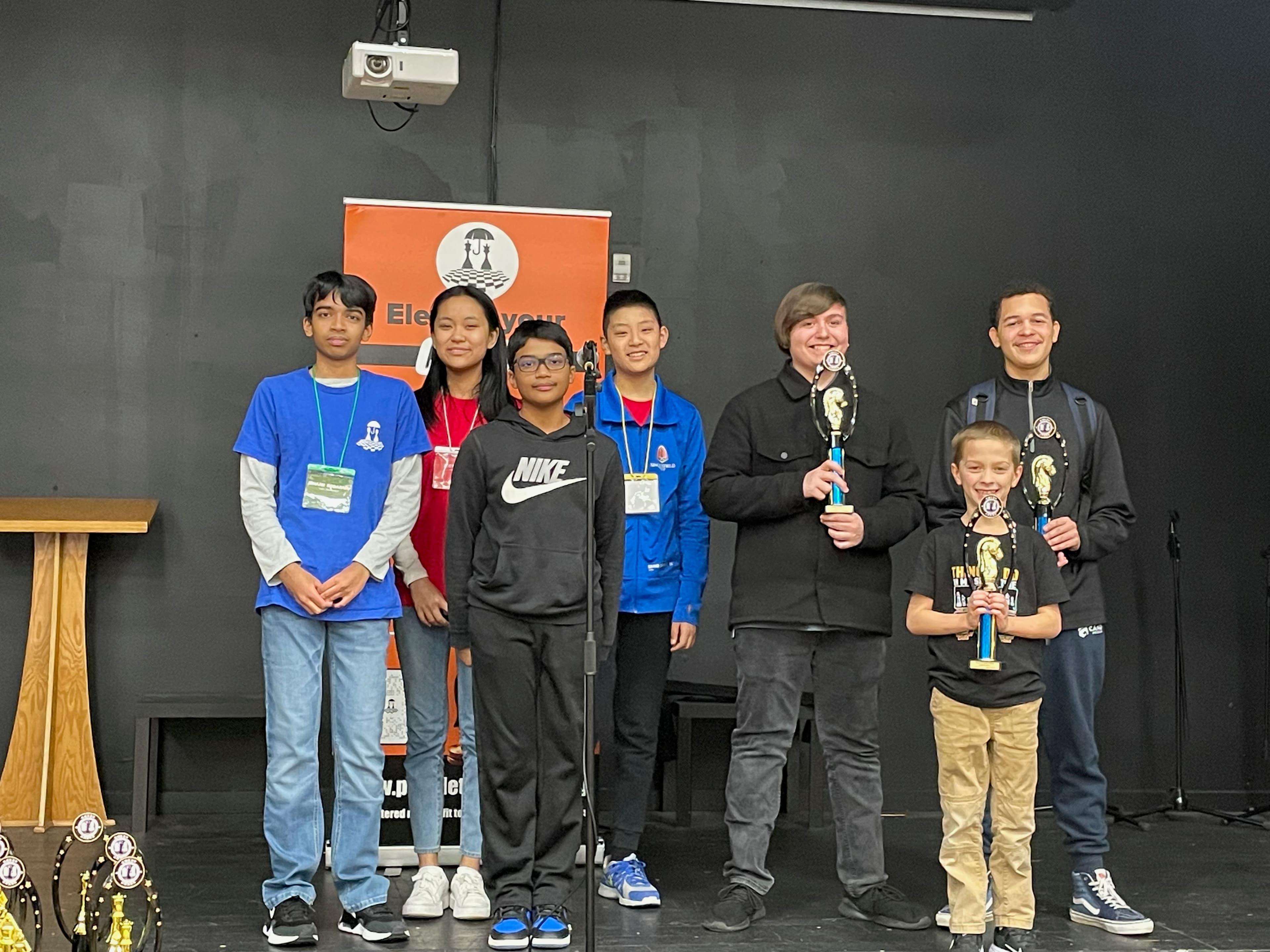 Ishaan presenting trophies at tournament
